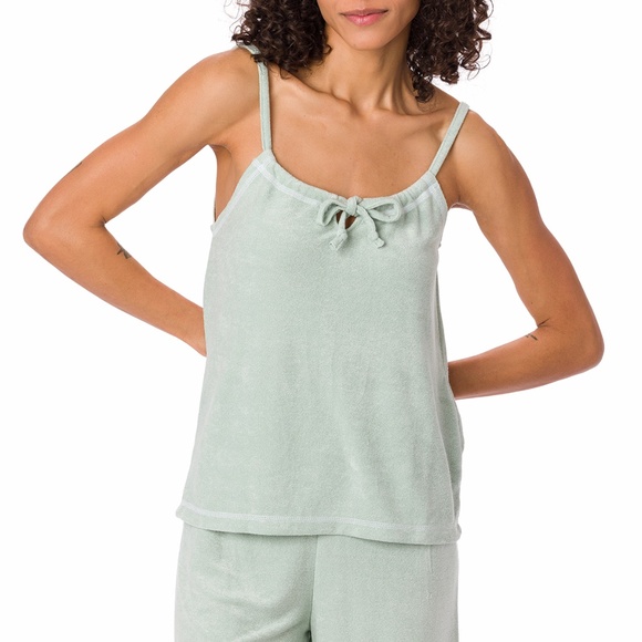 Suvi NYC women's 2-piece short and tank top pajama set . Terry Cotton - Picture 10 of 12